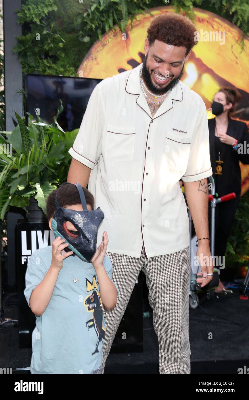 LOS ANGELES JUN 6 Sarunas Jackson, son at the Jurassic World