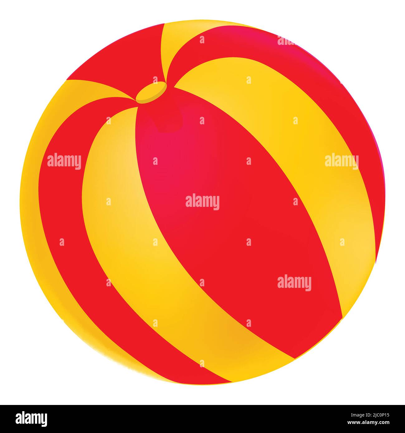 Red And Yellow Beach Ball Flat Element Stock Vector Image & Art - Alamy