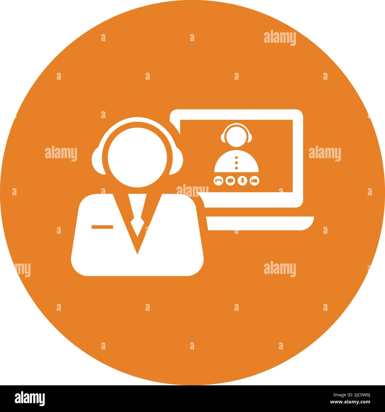 Person on screen interview Stock Vector Images - Alamy