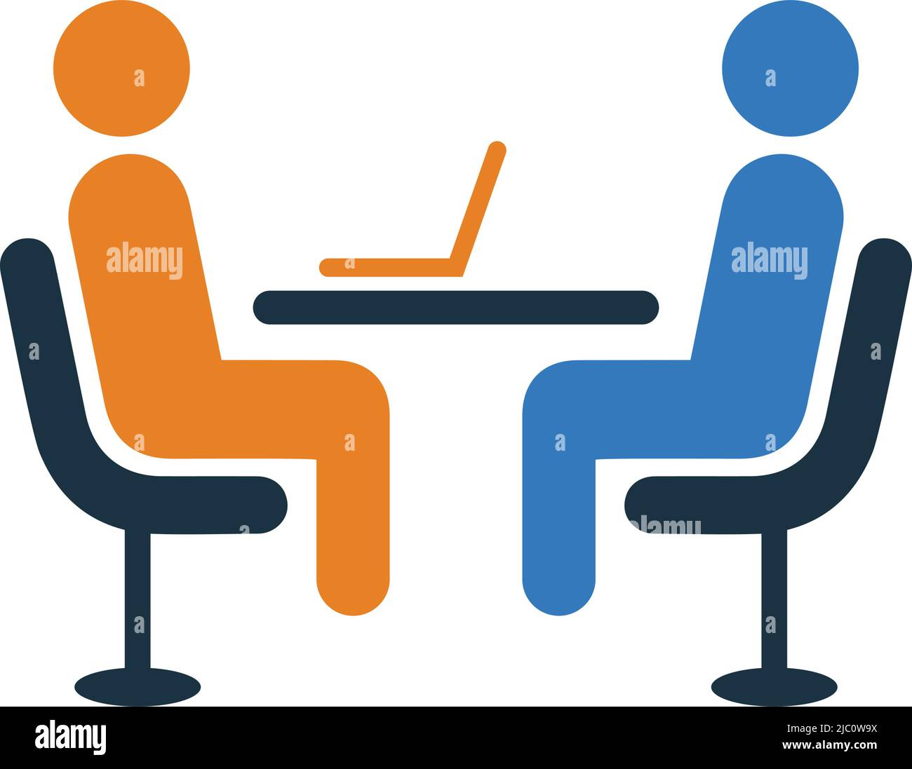 Interview, laptop, workplace icon - Vector EPS file. Perfect use for ...