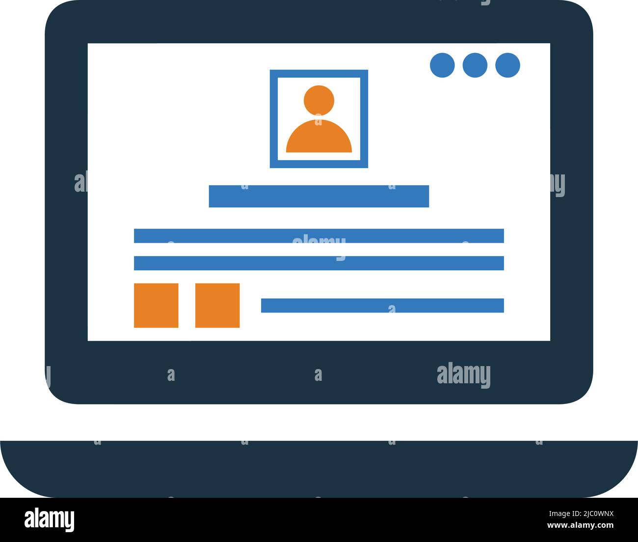 Portfolio, resume, job icon - Simple editable vector EPS file. Stock Vector