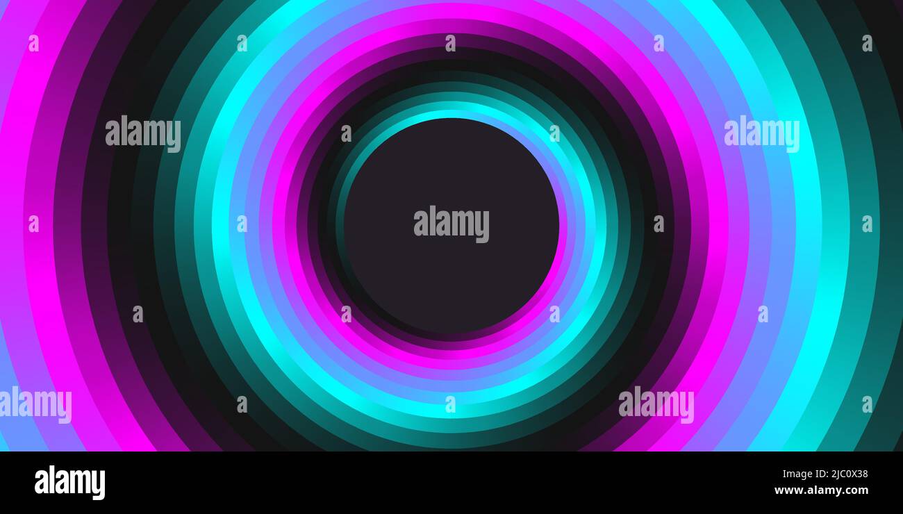 Digital background, spiral with techno elements. Technology, music poster Stock Vector