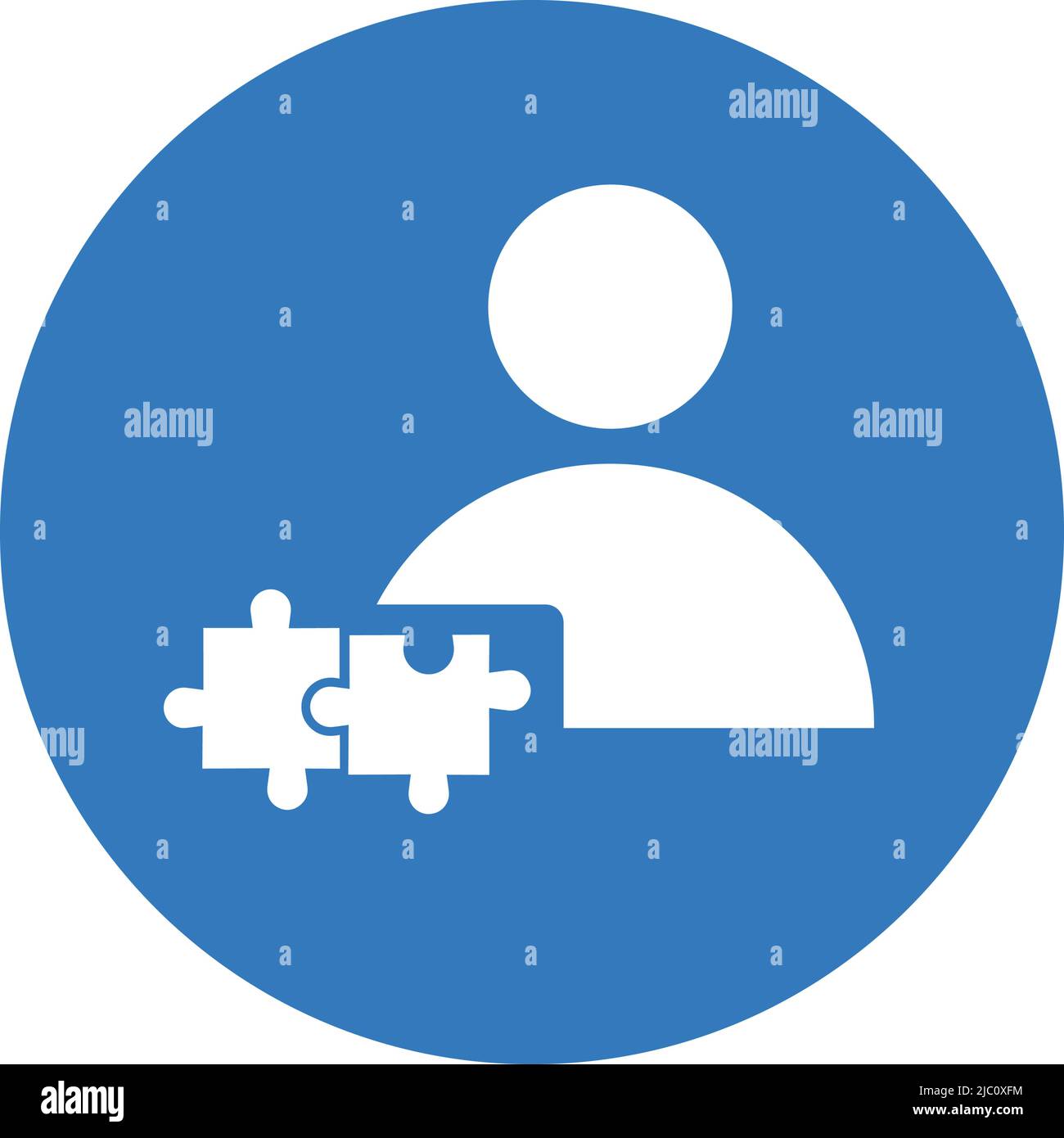Man, puzzle, teamwork icon - Simple editable vector EPS file. Stock Vector