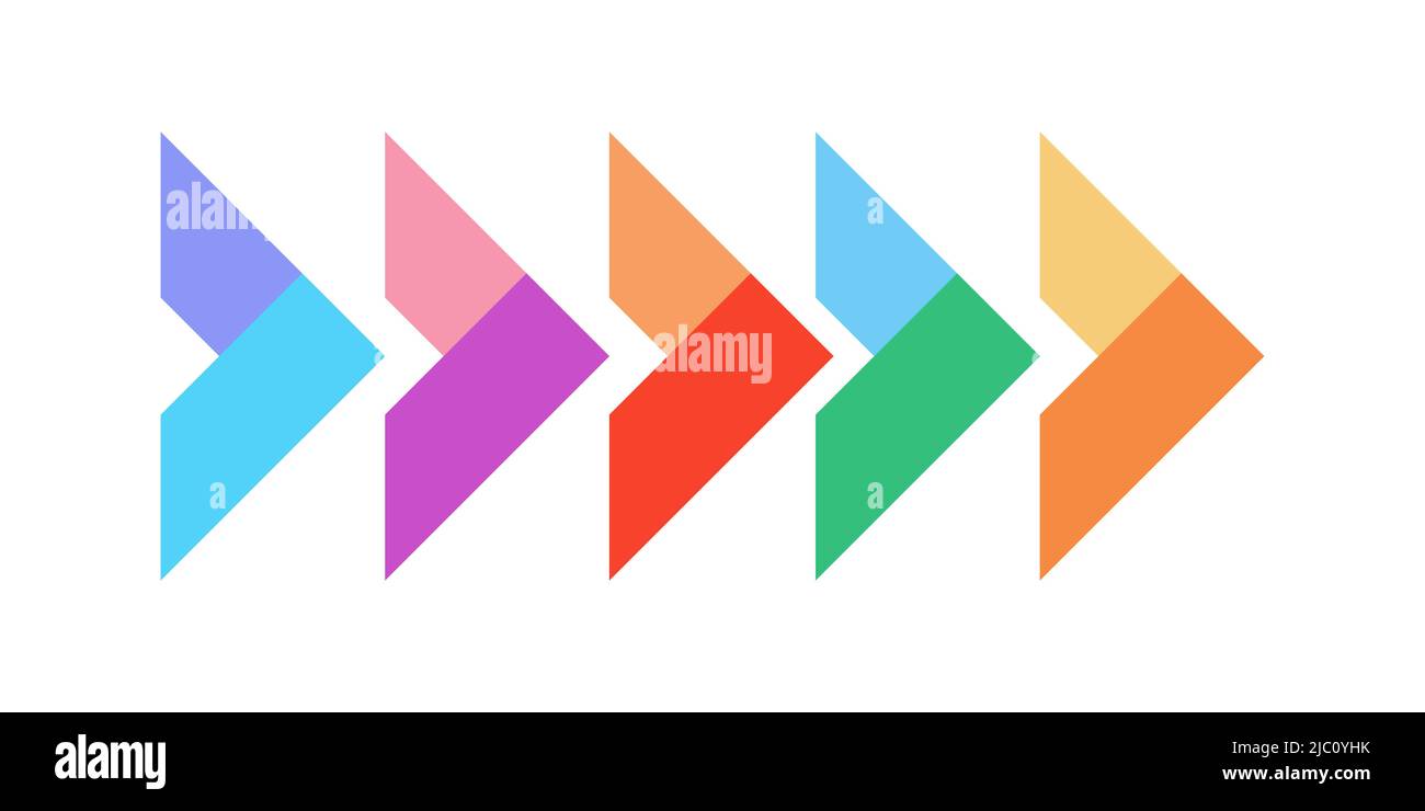 Arrows logo, set right arrow. Vector design element Stock Vector