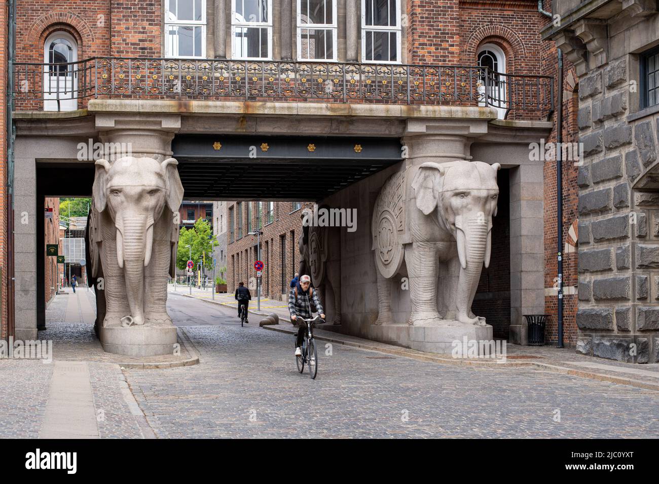 Elephant Gate at Carlsberg Brewery, Copenhagen Stock Photo