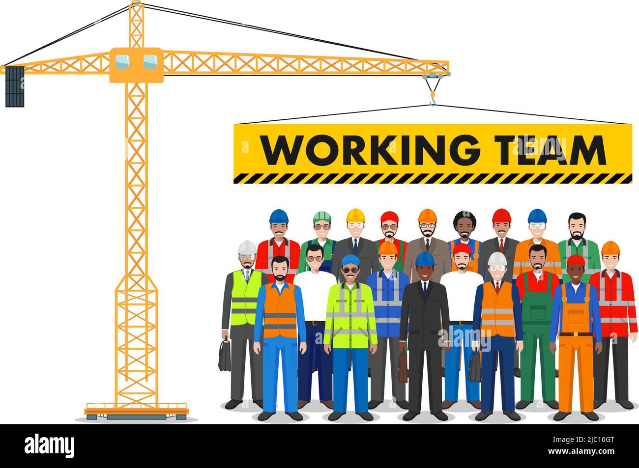 Building tower crane. Heavy equipment and machinery. Construction