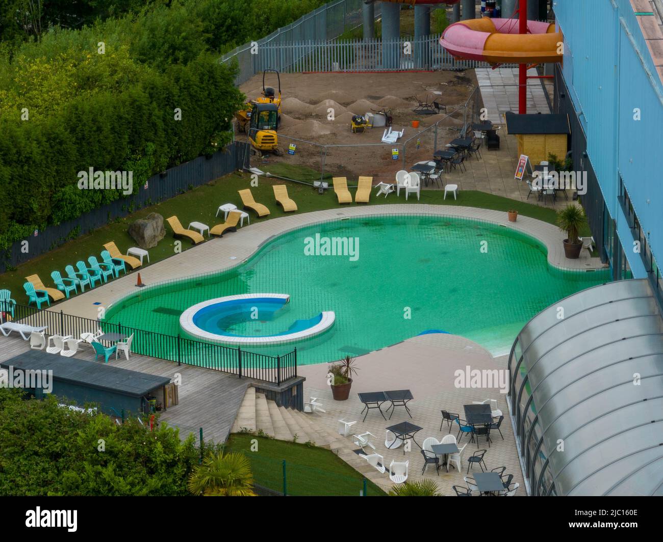 An Abandoned and Closed Waterworld Swimming Stoke on Trent after the 999 Emergency on June 8th