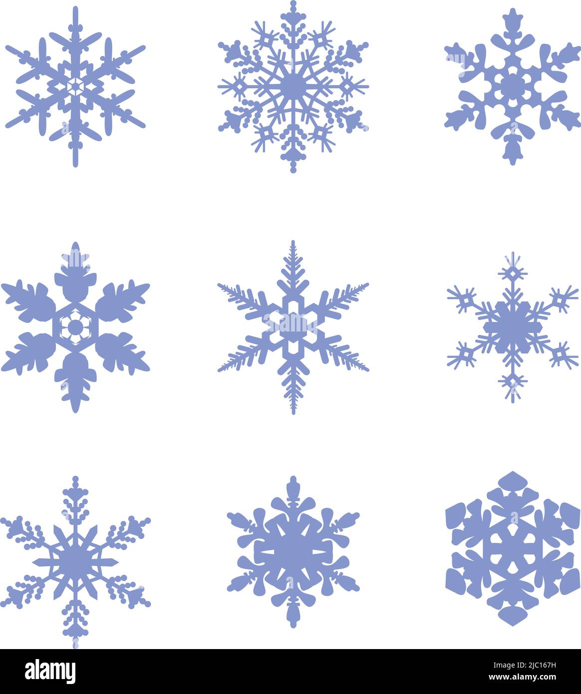 Set of snowflake shapes in flat style Stock Vector Image & Art - Alamy