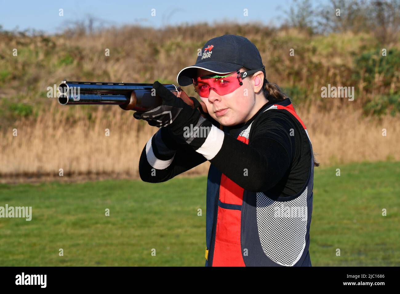 Young Olympic Skeet athlete Stock Photo