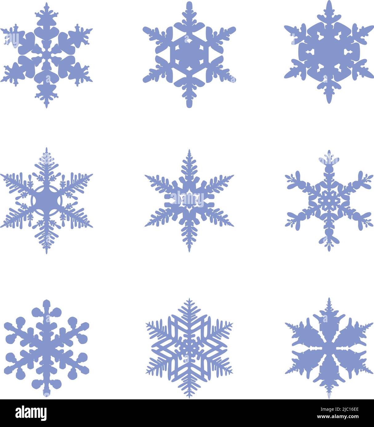 Set of snowflake shapes in flat style Stock Vector Image & Art - Alamy