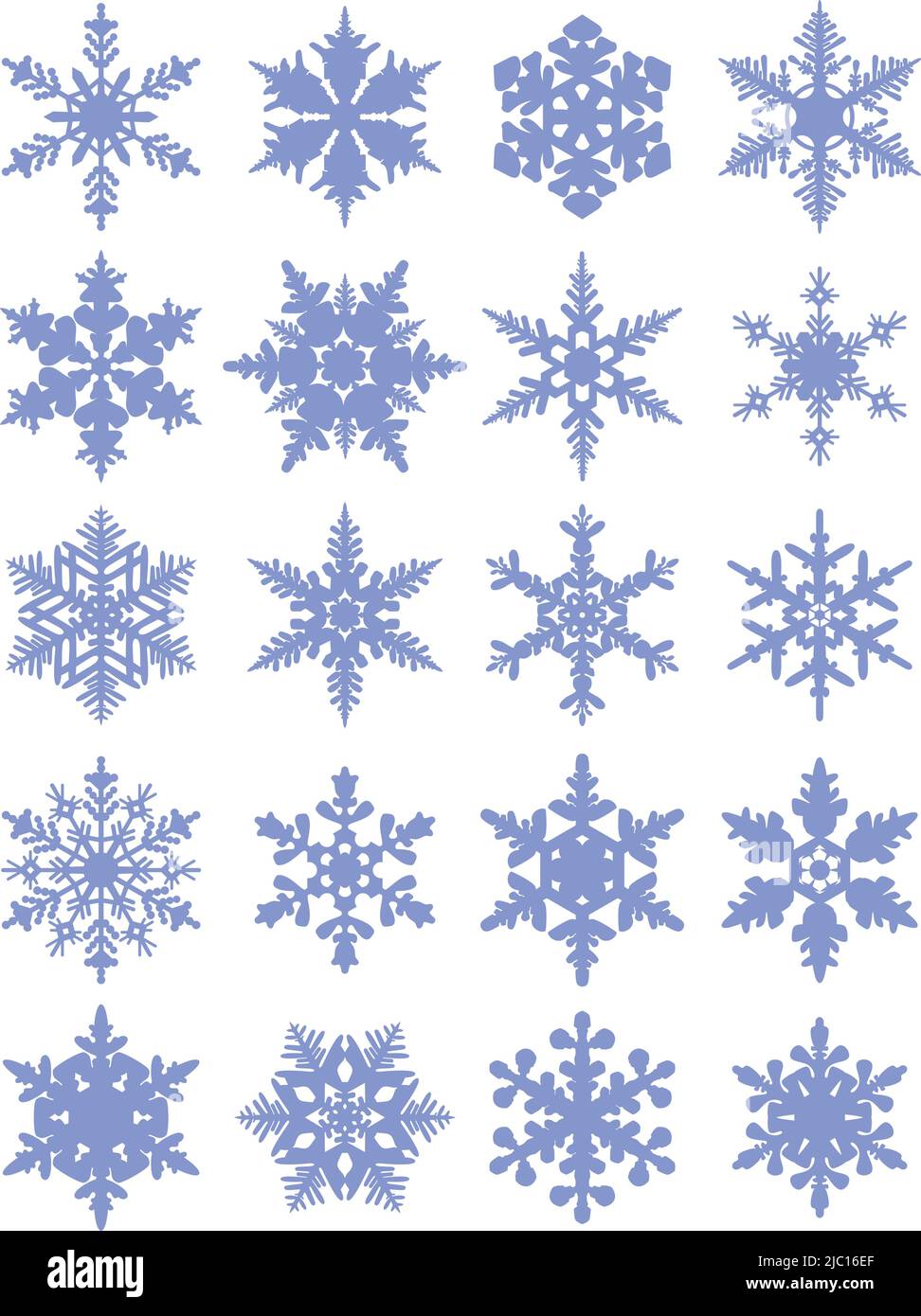 Set of snowflake shapes in flat style Stock Vector Image & Art - Alamy
