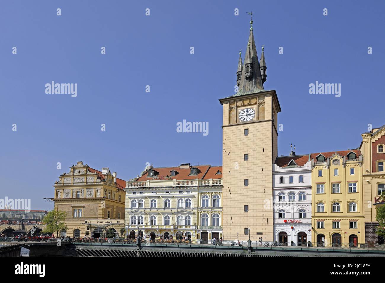 Powder Tower at the Moldau, Altstaedter Ring, Czech Republic, Prague Stock Photo
