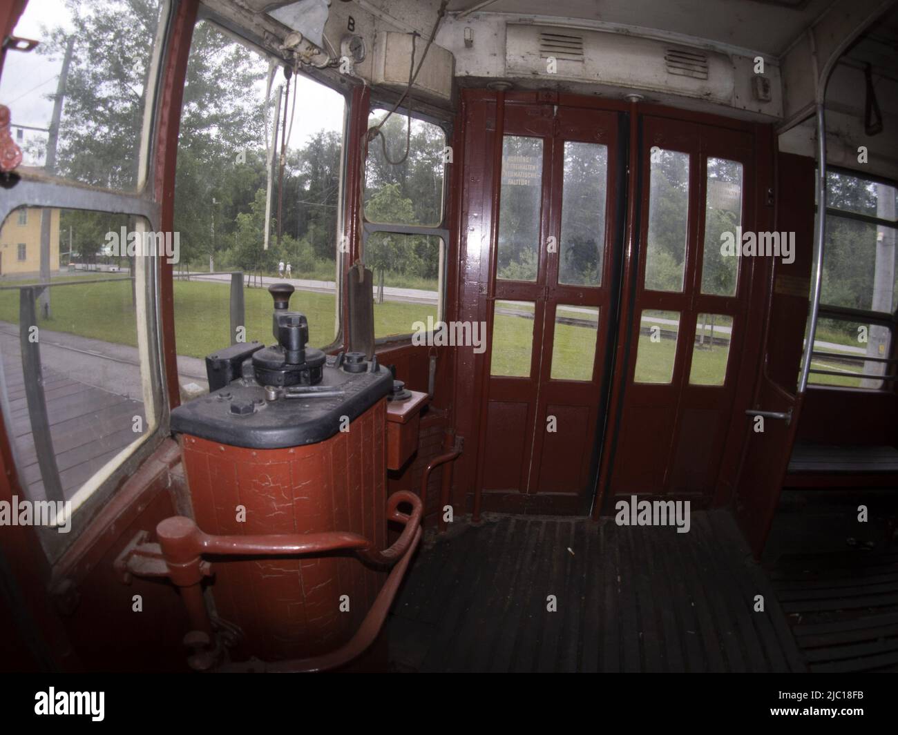 old new york tram red wagon of 1939 Stock Photo Alamy