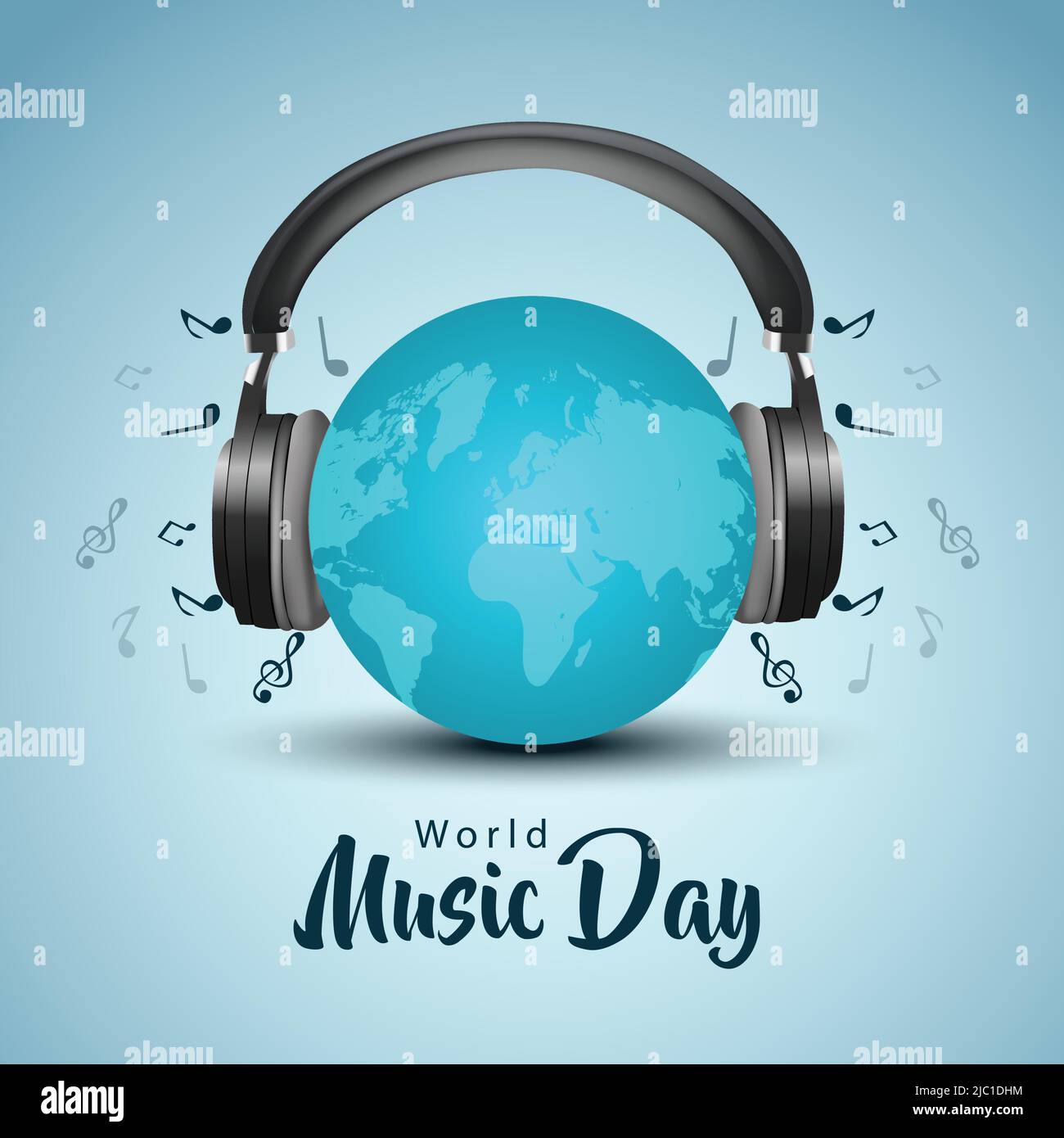 World music day vector vectors hi-res stock photography and images - Alamy
