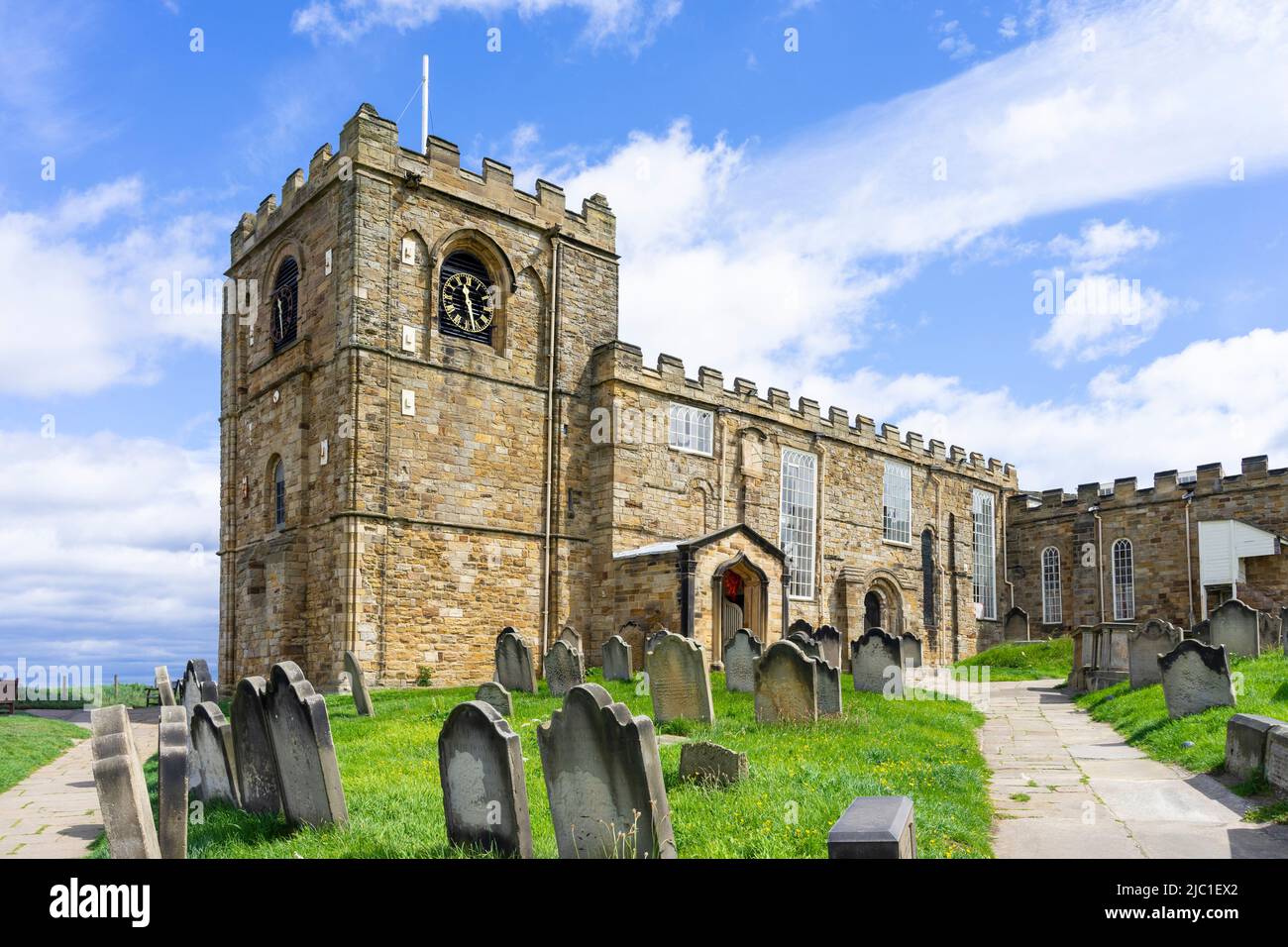 St Marys Churchyard Whitby featured in the novel Dracula by Bram Stoker Whitby Yorkshire Whitby North Yorkshire England Great Britain UK GB Europe Stock Photo