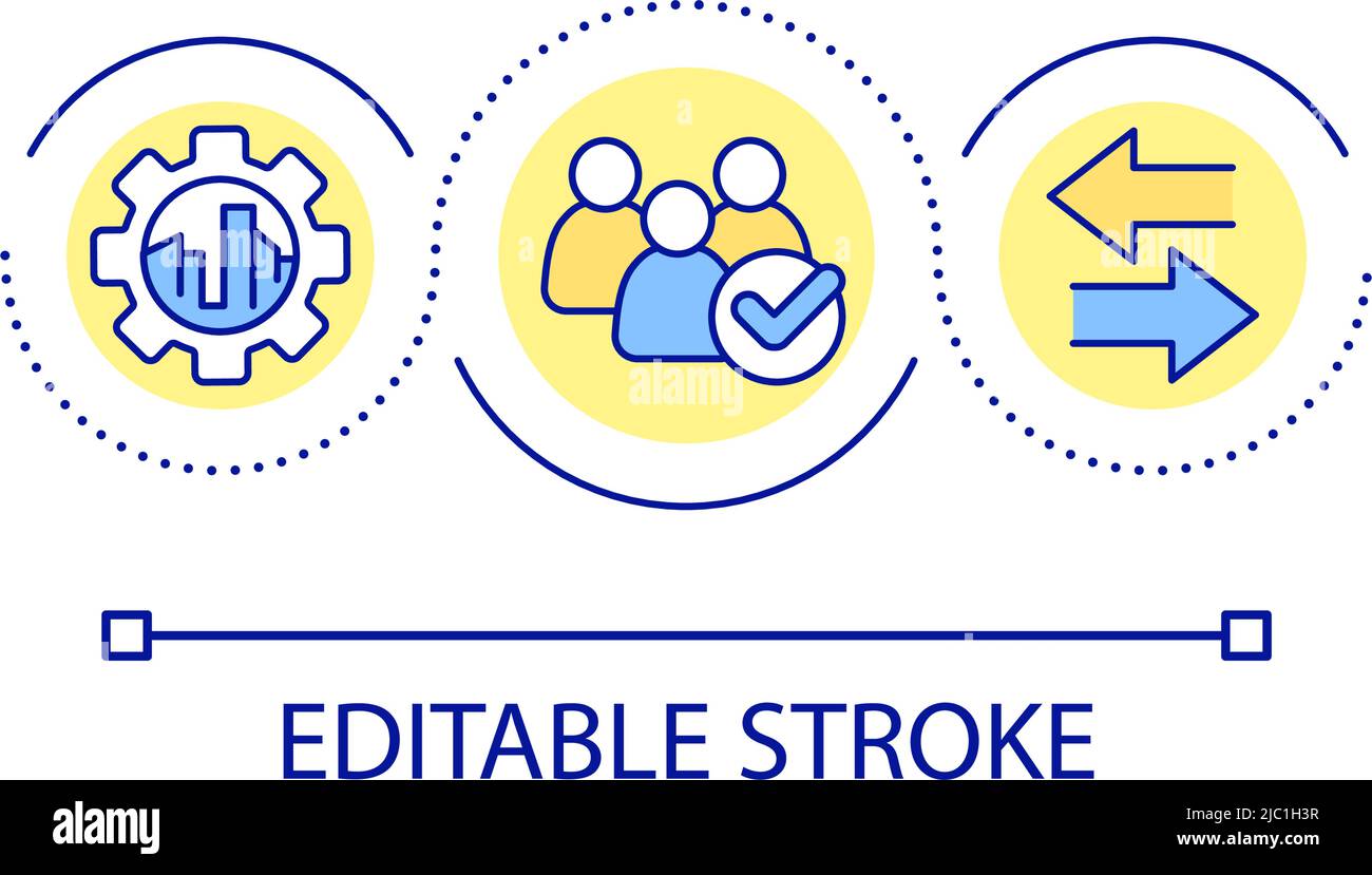 Society targets integration loop concept icon Stock Vector Image & Art ...