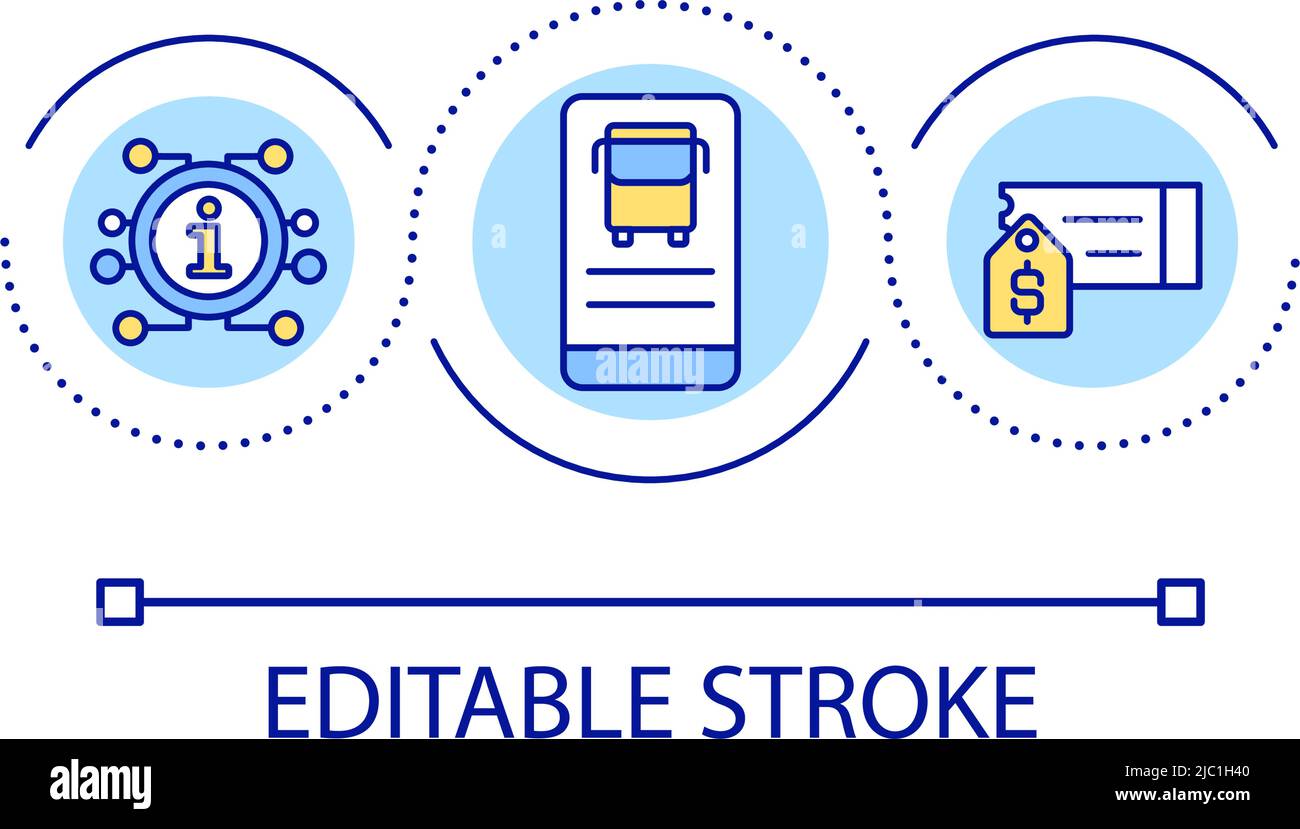 Integration of transport information loop concept icon Stock Vector ...