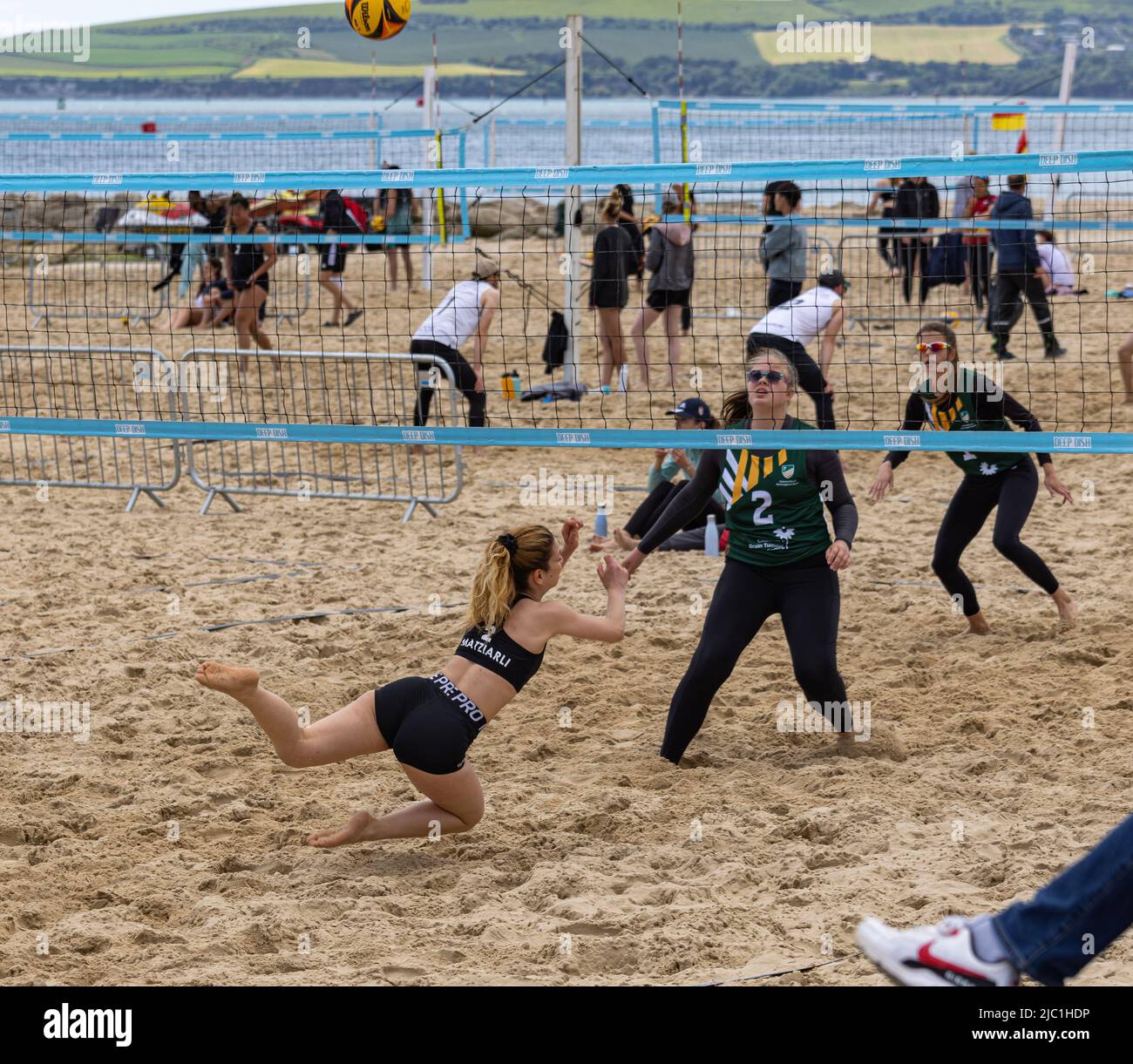Uk Volleyball Beach Championships Sandbanks Beach 8th June 2022 Stock