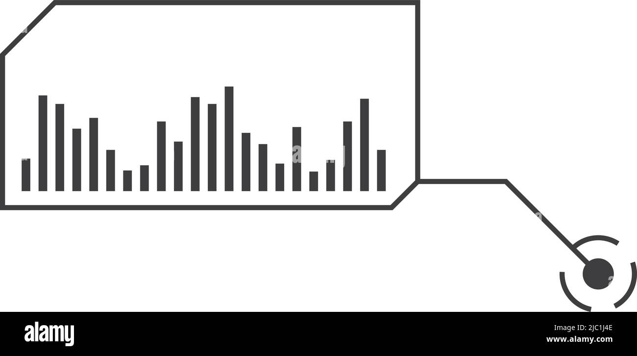 Chart callout. Statistic dashboard icon. Futuristic hud Stock Vector