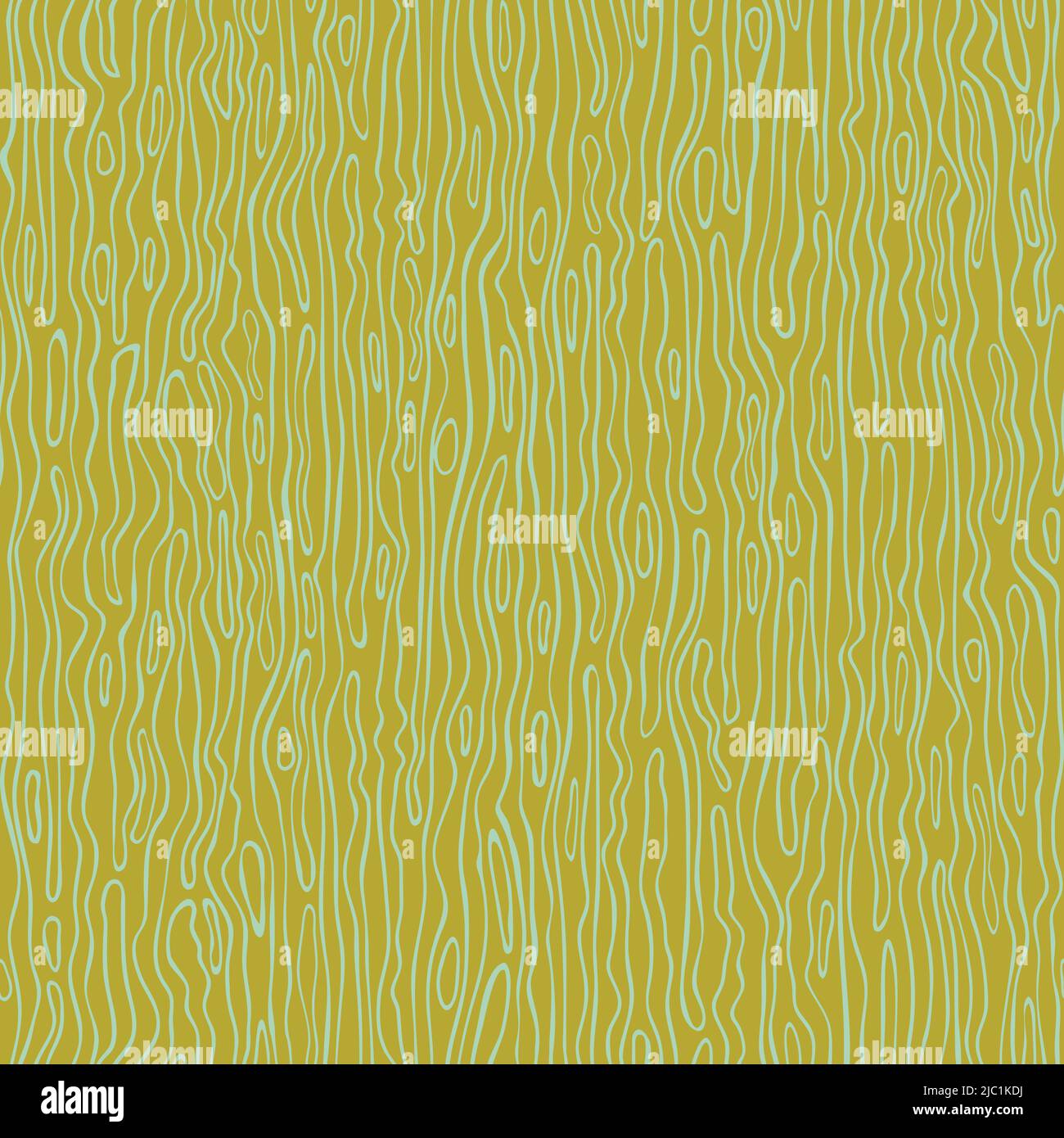 Seamless vector pattern with curve texture on bright green background. Simple wavy line wallpaper design. Decorative artistic canvas fashion textile. Stock Vector