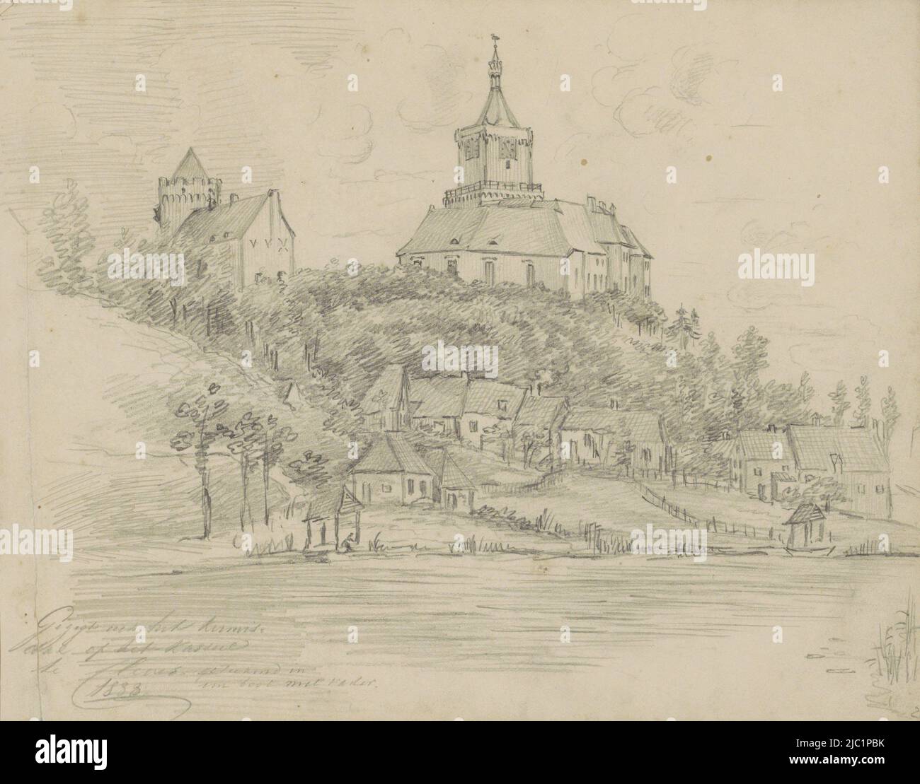 Sheet 21 recto from a sketchbook with 41 pages, View of the