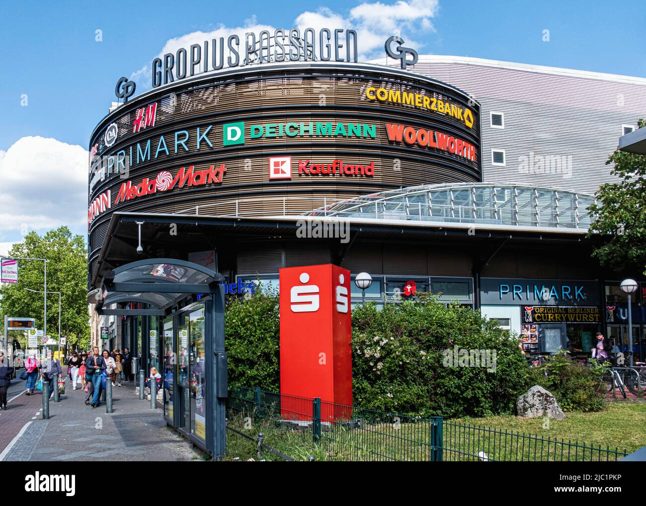 Gropius-Passagen Shopping centre exterior view, Johannisthaler Chaussee, Neukölln district, Gropiusstadt-Berlin,Germany. Stock Photo