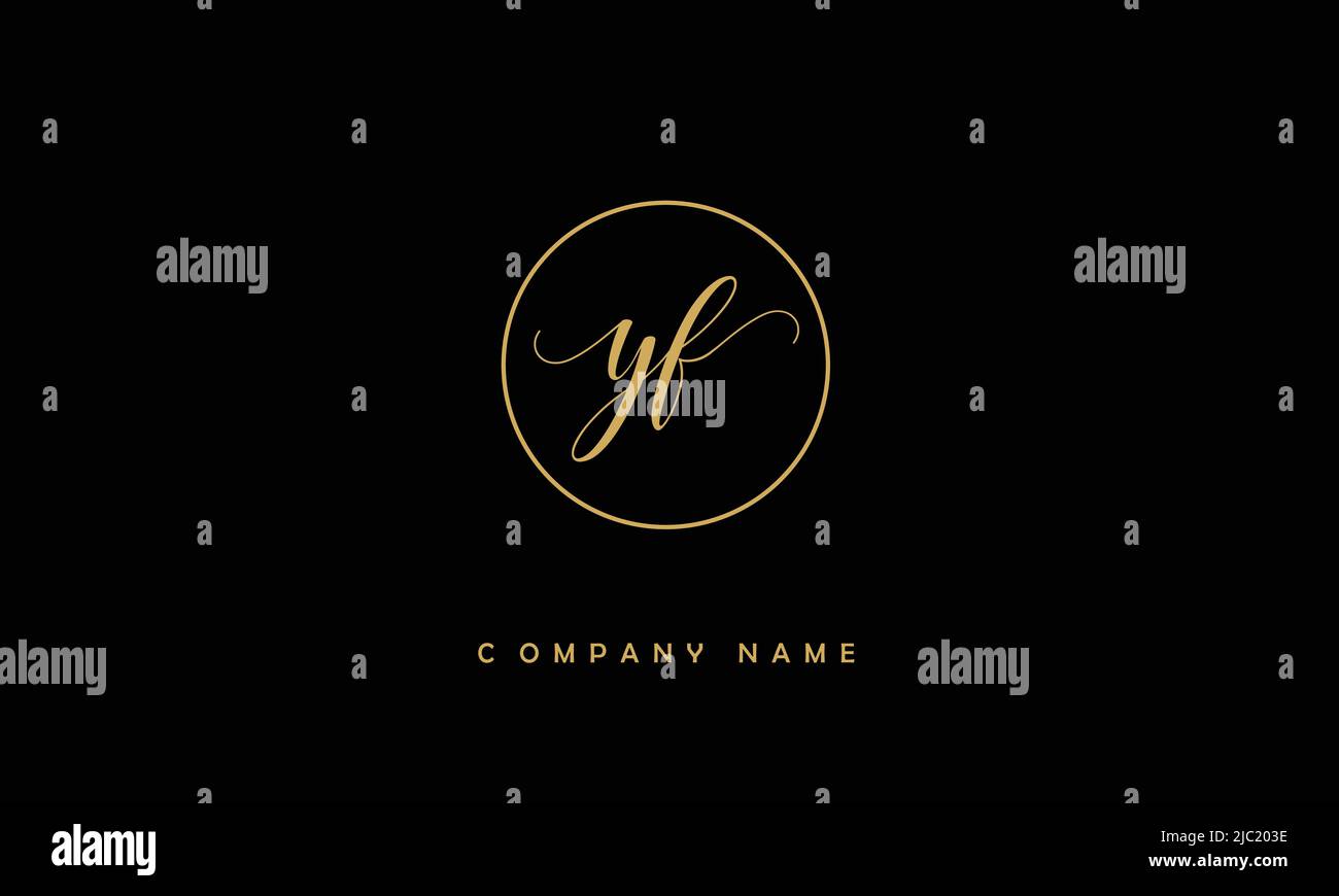 YF, FY Alphabets Letters Logo Monogram Stock Vector