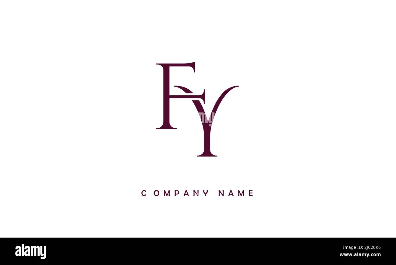 YF, FY Alphabets Letters Logo Monogram Stock Vector