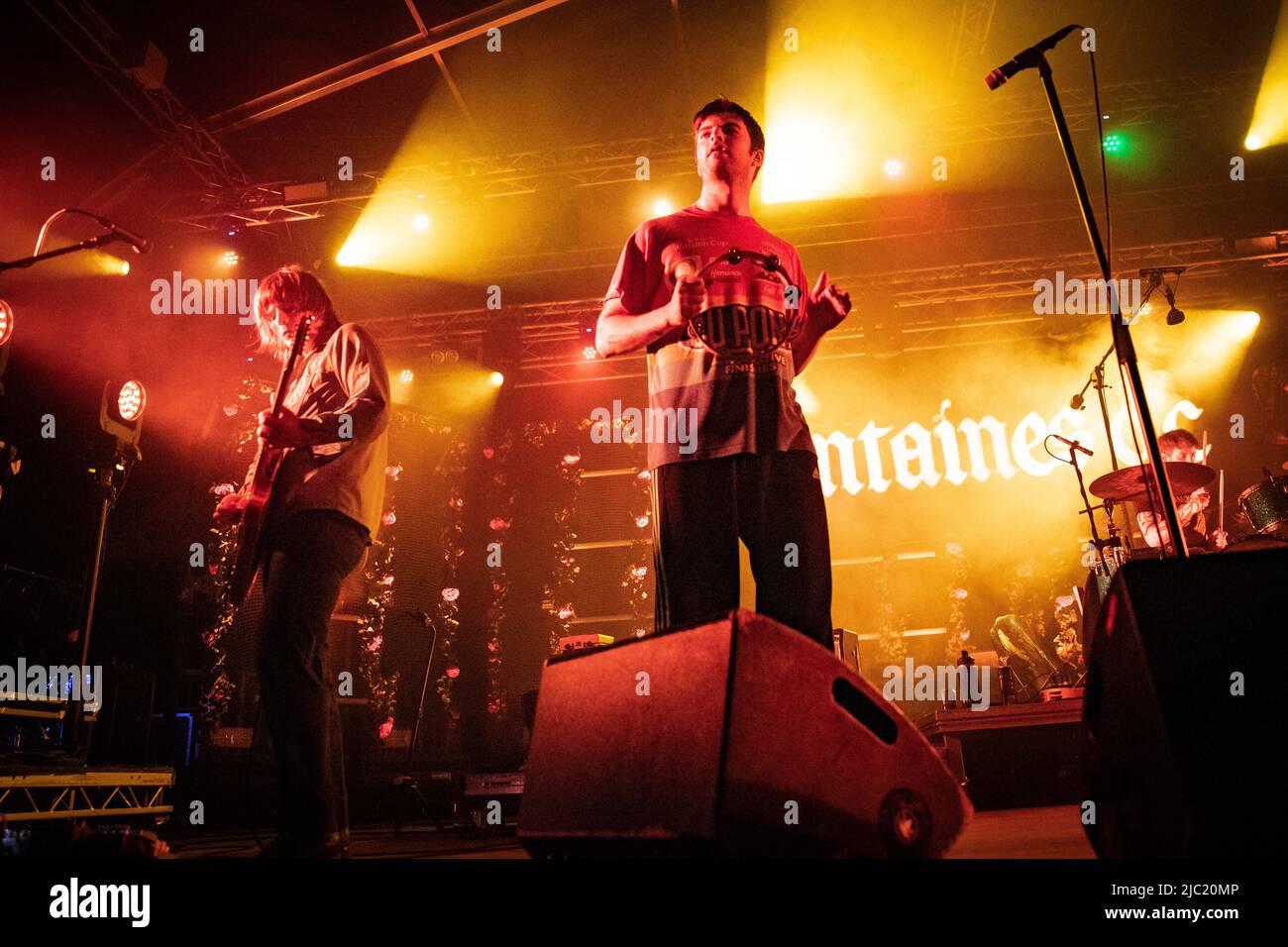 Milan Italy. 08 June 2022. The Irish band FONTAINES D.C. performs live on stage at Circolo Magnolia during the 'Un Altro Festival 2022'. Stock Photo
