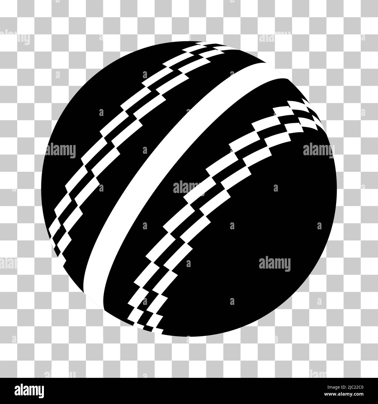 Cricket ball icon, equipment element closeup design, sport object