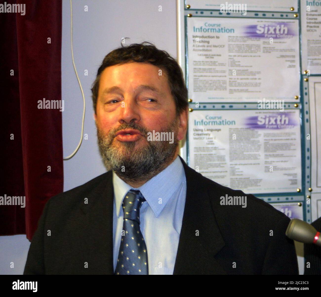 Portrait of British politician David Blunkett 2002 Stock Photo Alamy
