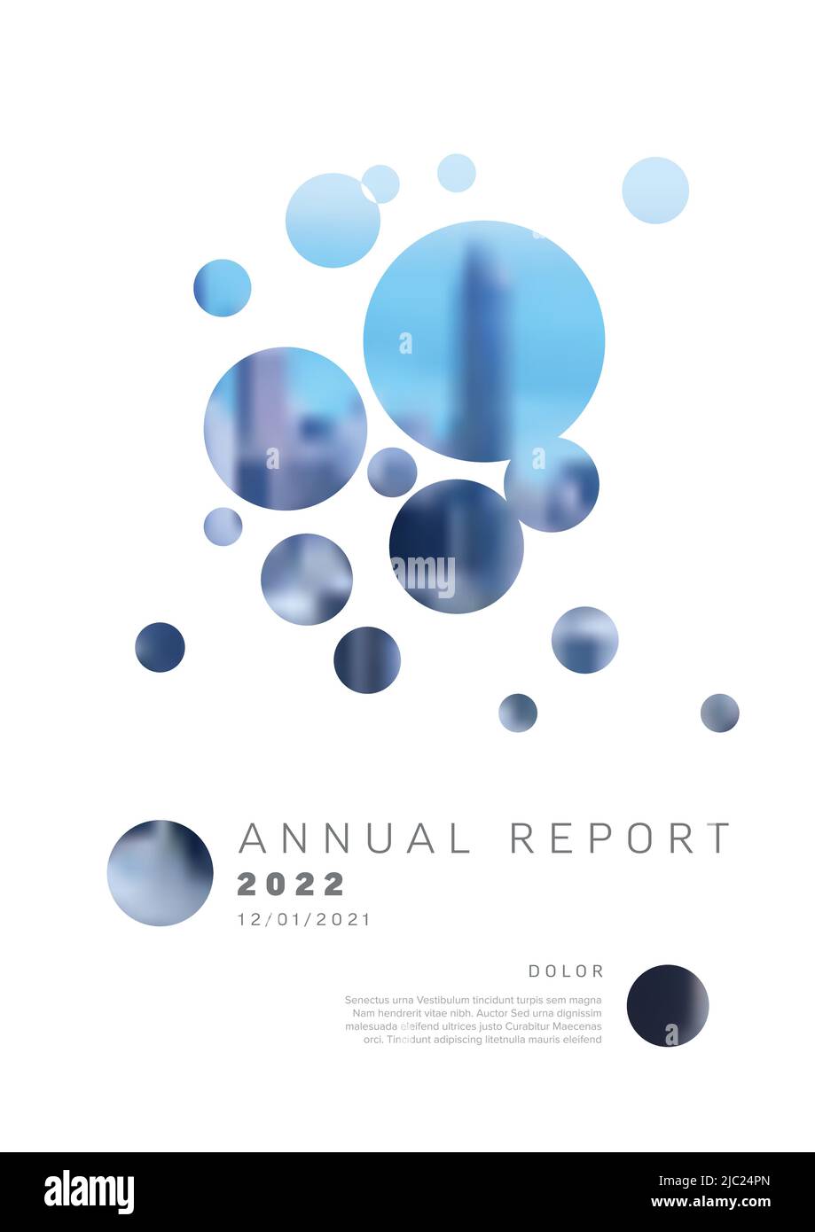 Vector abstract annual report cover template with sample text and ...