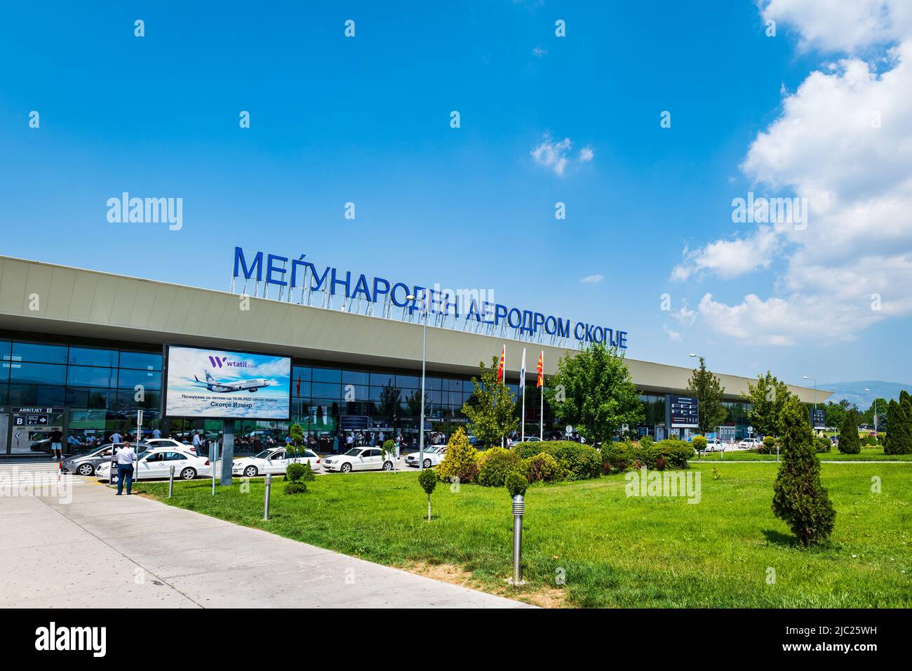 Skopje, North Macedonia June 2022 Skopje International Airport, also