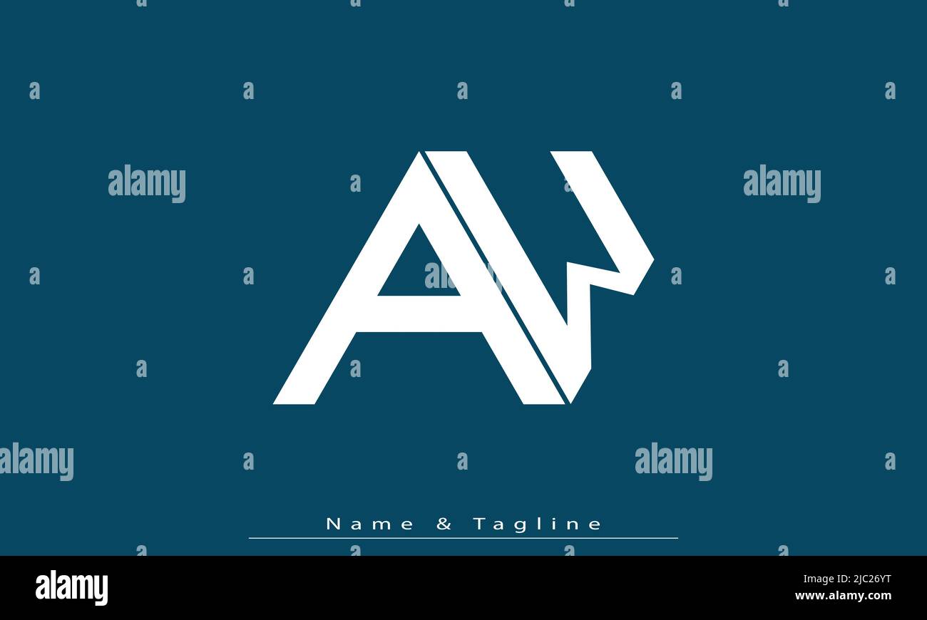 Alphabet letters Initials Monogram logo AW, WA Stock Vector Image & Art ...