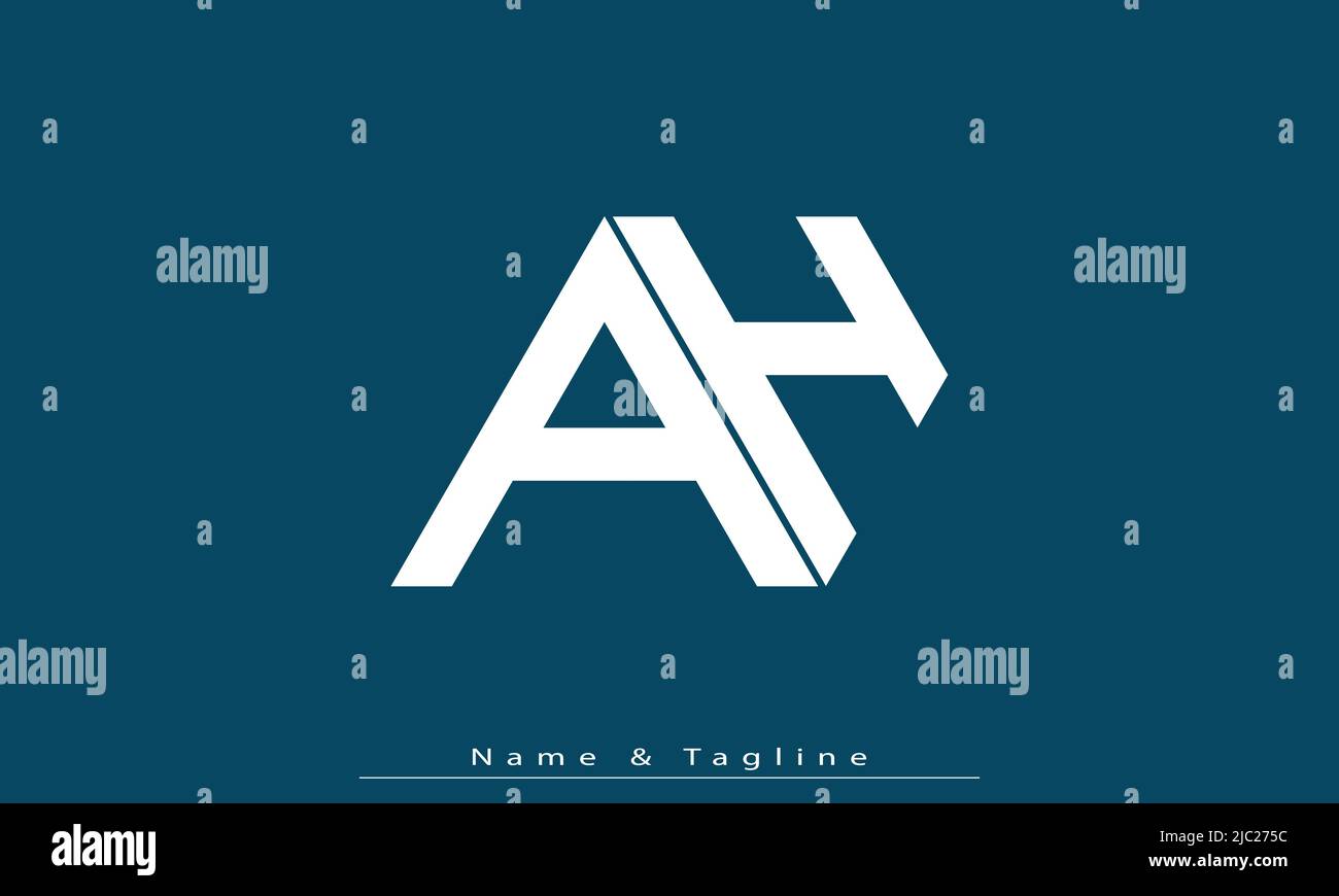 Alphabet letters Initials Monogram logo AH , HA Stock Vector