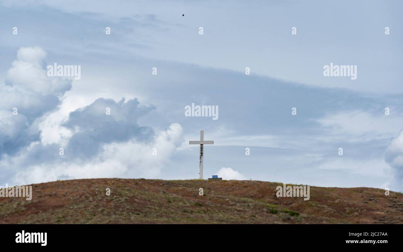 Large cross on a hill hi-res stock photography and images - Alamy