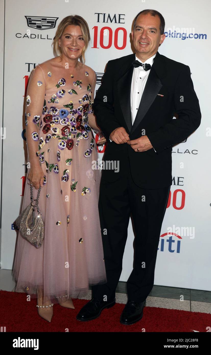 June 8, 2022, New York, New York, USA: CEO of Moderna (R) STEPHANE BANCEL and his wife BRENDA  BANCEL attend the 2022 TIME 100 Gala held Frederick P. Rose Hall, Home of Jazz at Lincoln Center. (Credit Image: © Nancy Kaszerman/ZUMA Press Wire) Stock Photo