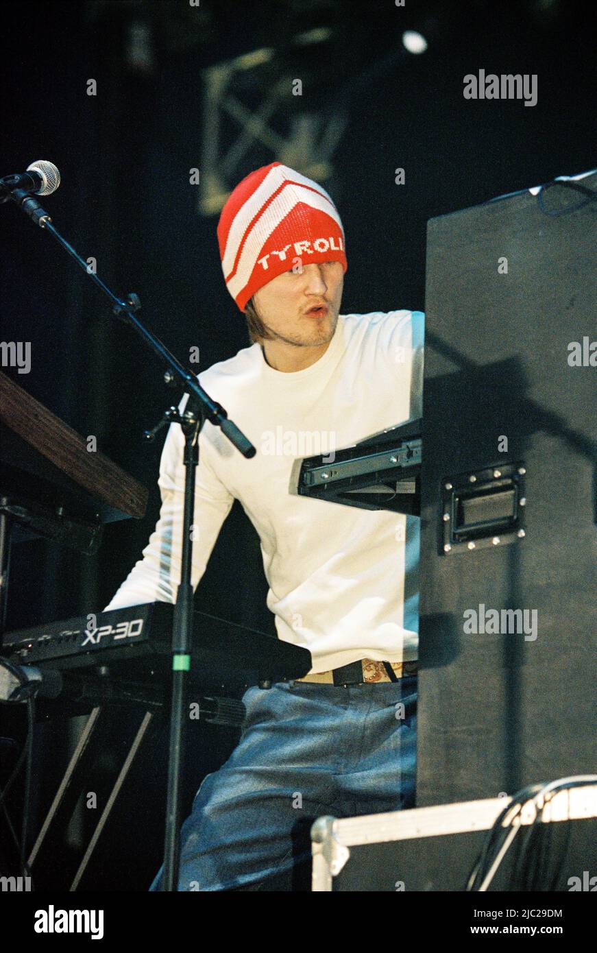 Royksopp performing the Homelands Festival 2002, Winchester, Hampshire, England, United Kingdom. Stock Photo