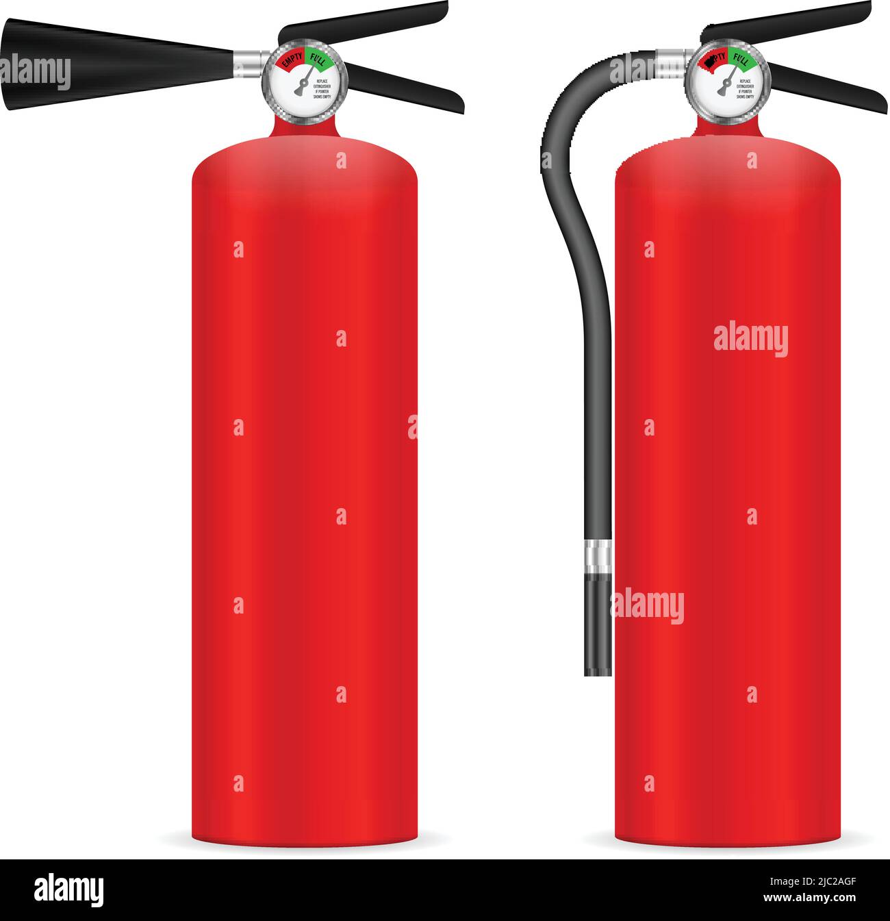 Fire extinguisher set on a white background. Vector illustration Stock ...