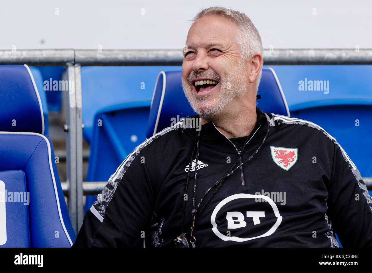 CARDIFF, WALES - 08 JUNE 2022:Wales’ Coach Kit Symons prior to the ...