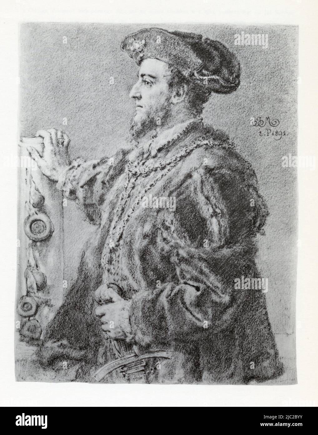 JAN MATEJKO.Zygmunt II August (ur. 1 sierpnia 1520 w Krakowie, zm. 7 lipca 1572 w Knyszynie) – syn Zygmunta I Starego i Bony Sforzy, od 1529 wielki ks Stock Photo