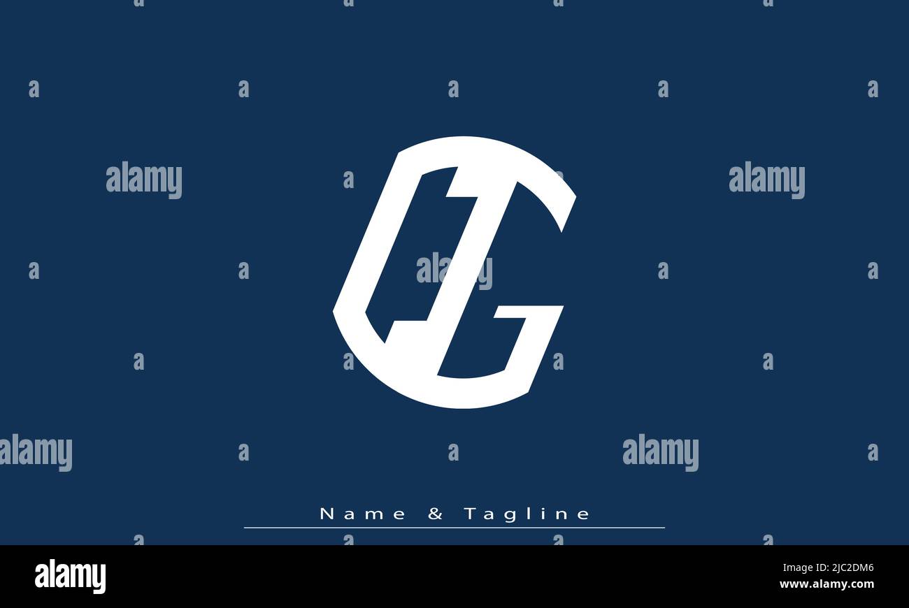 Alphabet letters Initials Monogram logo CG , GC Stock Vector