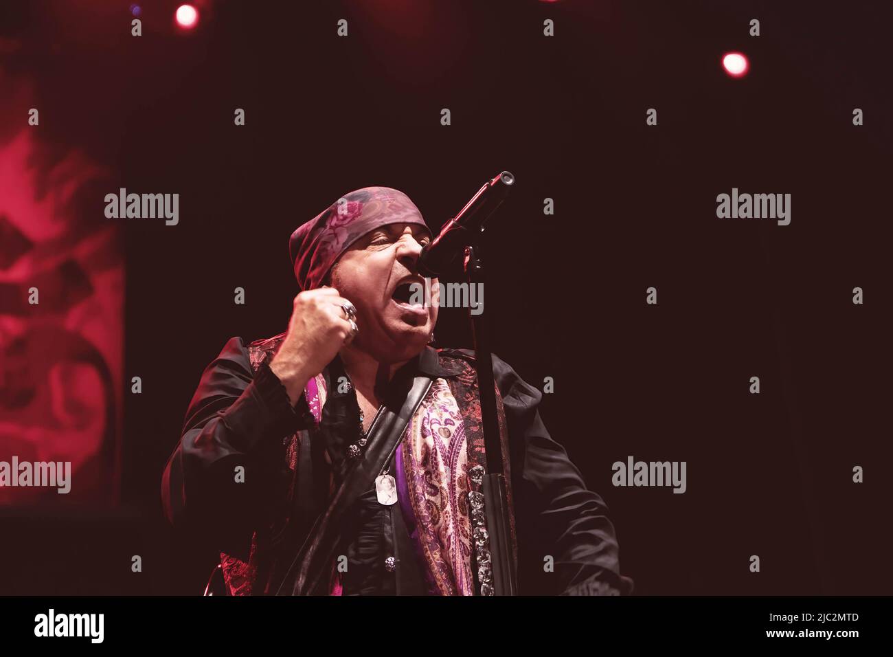 Rome, Italy. 17th July, 2018. Steven Van Zandt (born Steven Lento known as Little Steven or Miami Steve), he is best known as a member of Bruce Springsteen's E Street Band, performs live on stage with his band the Disciples of Soul at Villa Ada in Rome. (Photo by Valeria Magri/SOPA Images/Sipa USA) Credit: Sipa USA/Alamy Live News Stock Photo