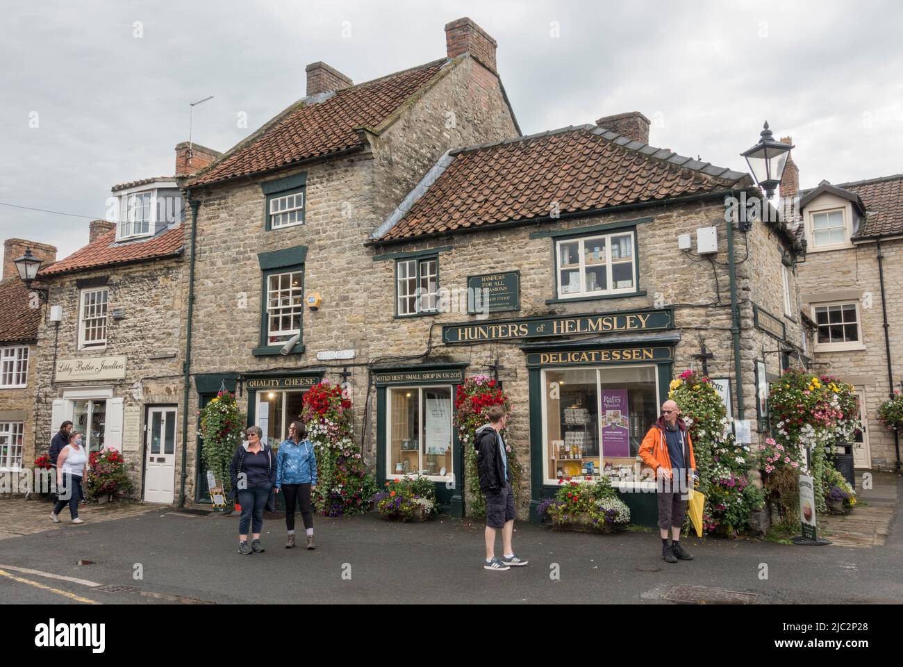Hunters of Helmsley, voted best small shop 2015, a friendly, family-run deli in Helmsley, a market town in Ryedale, North Yorkshire, England. Stock Photo