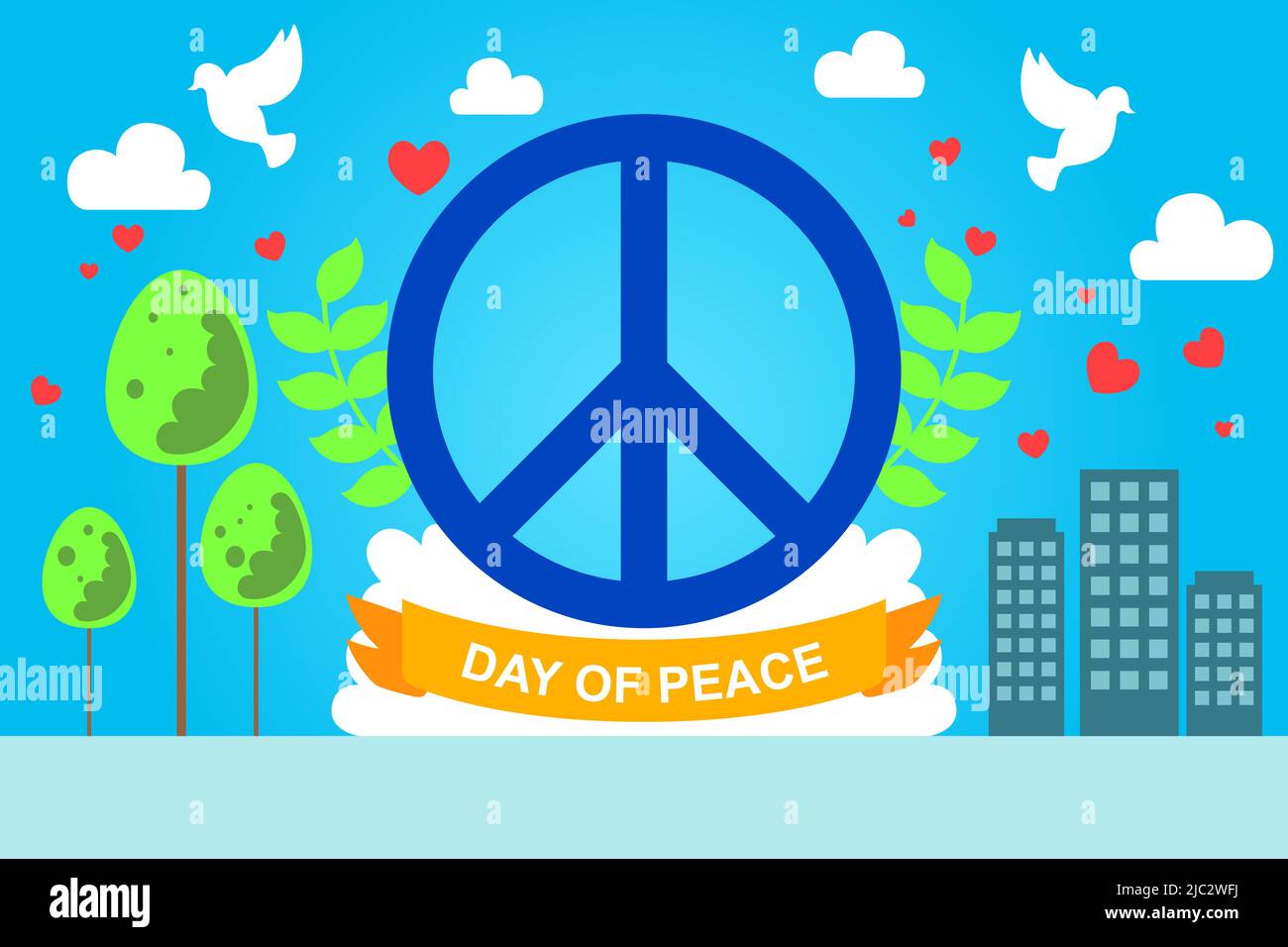 A vector illustration of Peace Concept Stock Vector