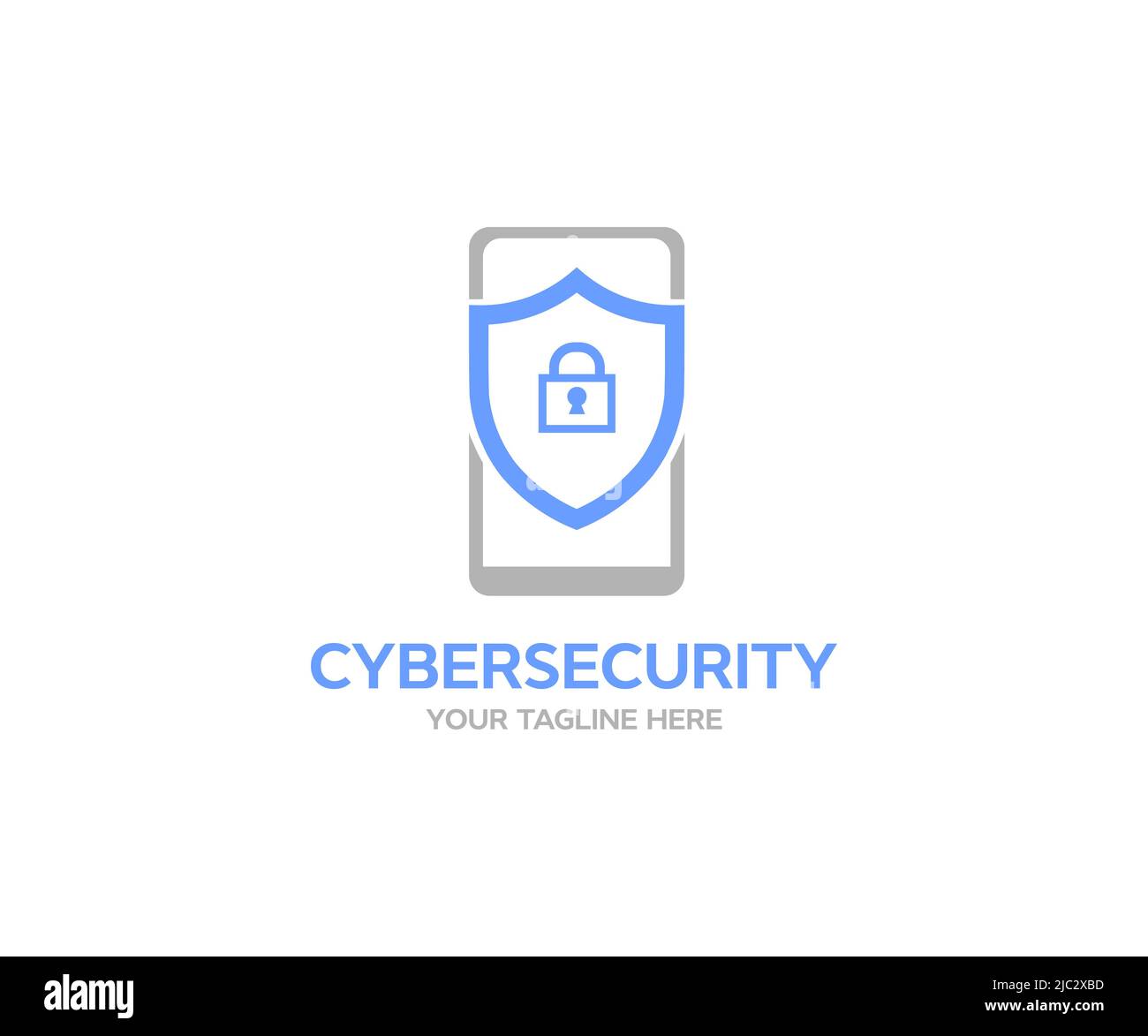 Cybersecurity concept, internet security logo design. Future technology ...