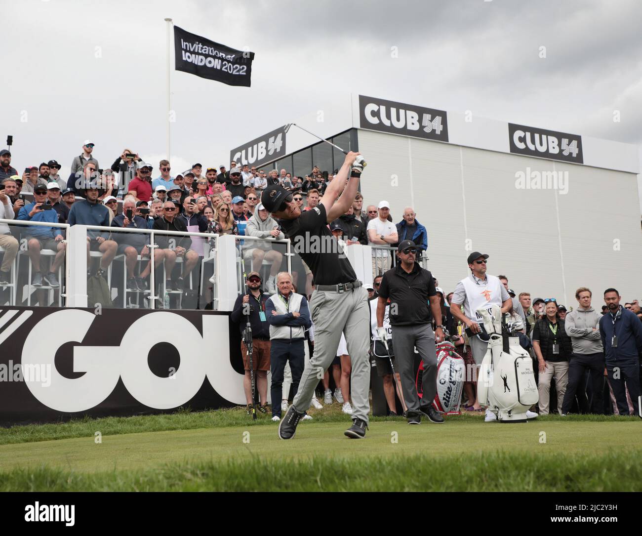 London, UK. 09th June, 2022. Scott Vincent tees off on the 1st hole during the first round of the inaugural LIV Golf event at the Centurion club in Hertfordshire on Thurssday, June 09, 2022.The event is 12 teams of four players competing over 54 holes for a prize pot of $25million dollars to the winning team. Photo by Hugo Philpott/UPI Credit: UPI/Alamy Live News Stock Photo