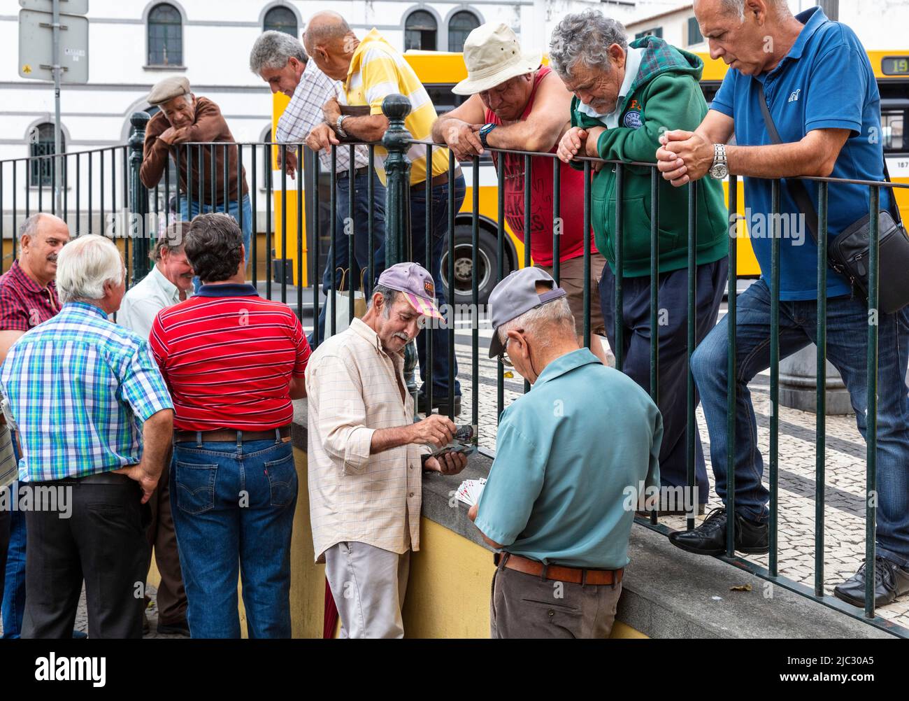 Senioren bei Spiel und Spass auf der Insel Madeira Stock Photo