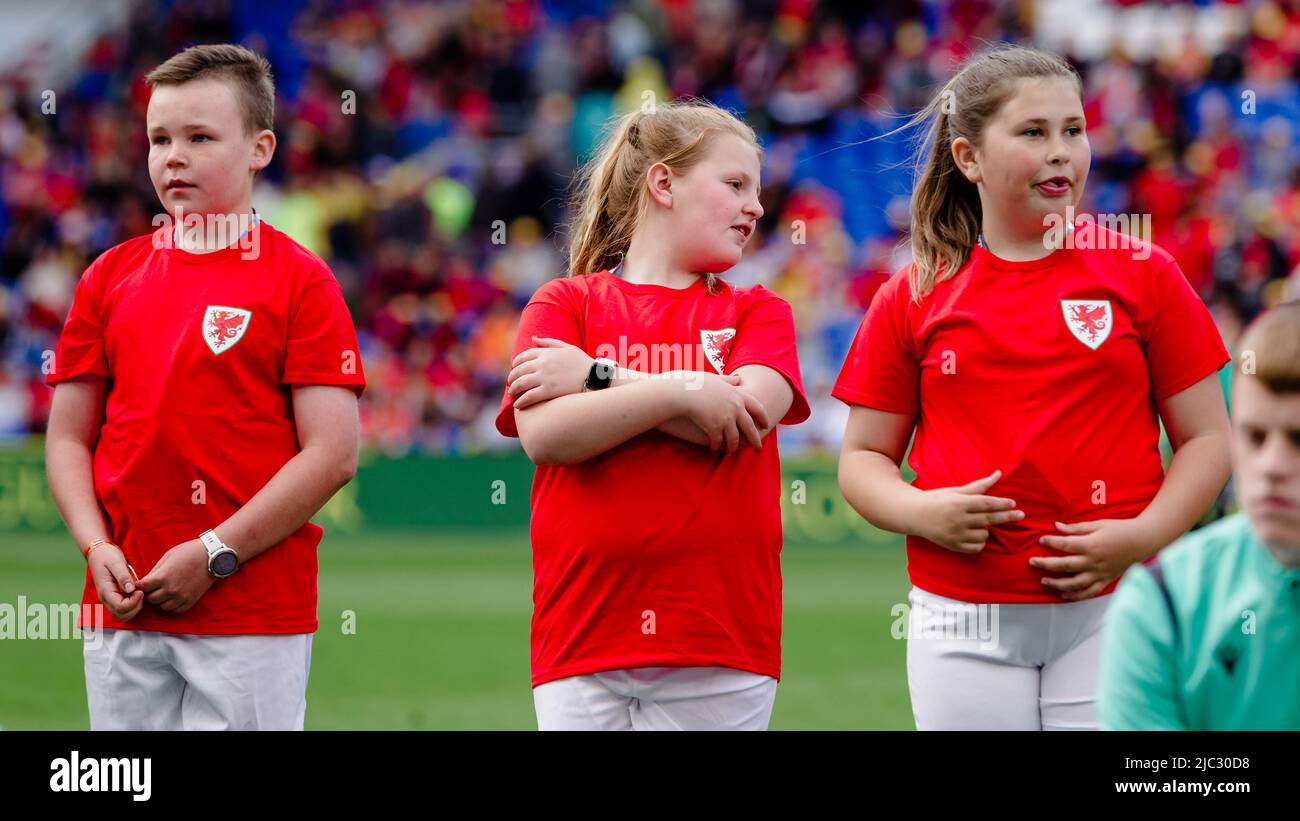 CARDIFF, WALES 08 JUNE 2022 Mascots during the League A 2022 Nations
