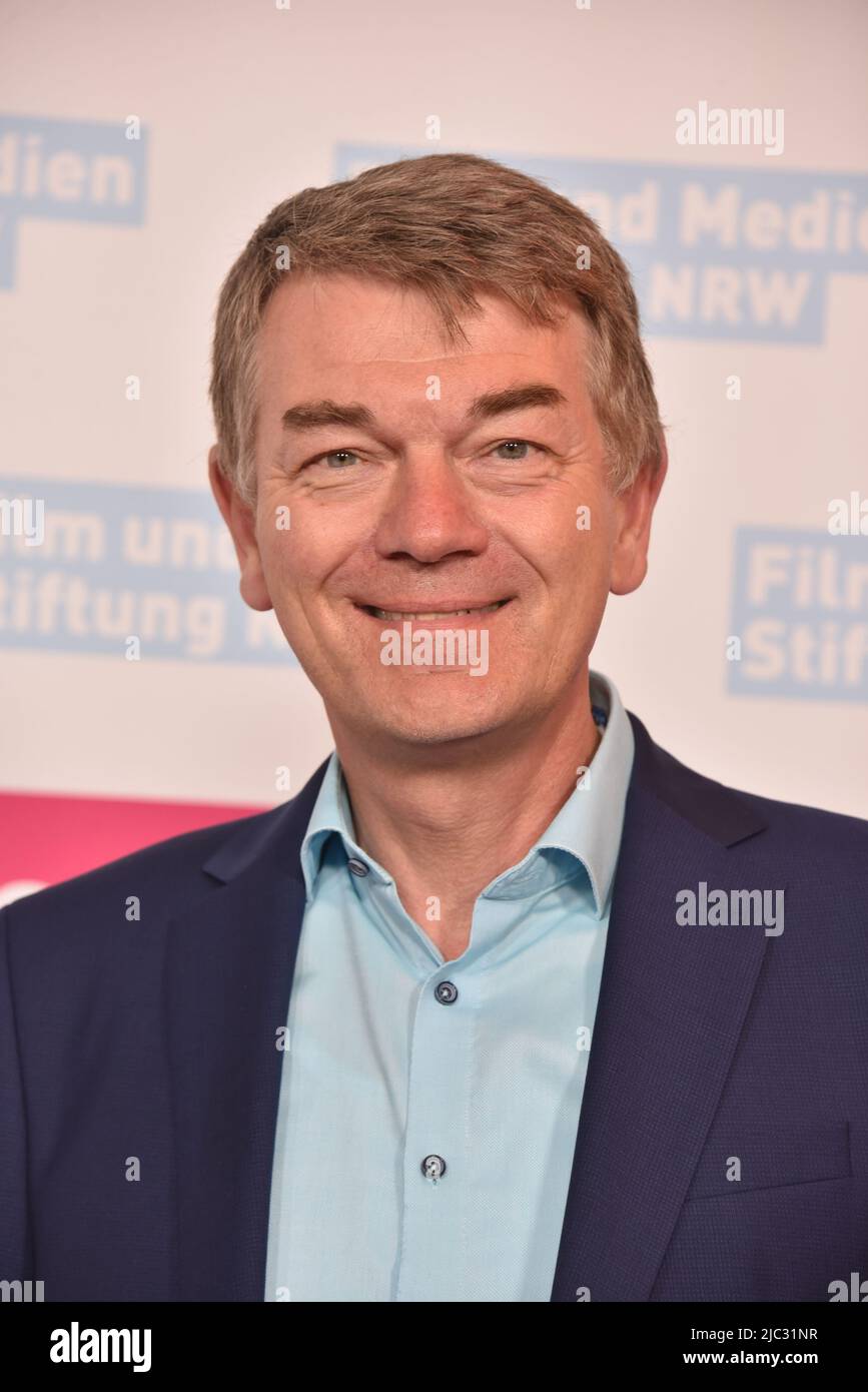 Cologne, Germany. 08th June, 2022. Journalist Jörg Schönenborn, Program Director WDR comes to the Summer Branch Meeting 2022 of the Film and Media Foundation NRW Credit: Horst Galuschka/dpa/Horst Galuschka dpa/Alamy Live News Stock Photo